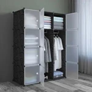 DIY 복합 선반수납장 8칸) 111x147cm) 조립식옷장 조립식옷장 옷장행거