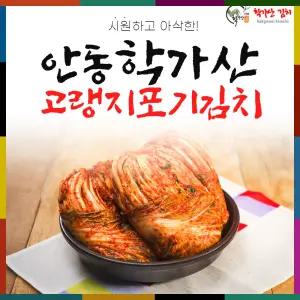 도경식품 안동학가산김치 고랭지 포기김치 (배추김치) 7kg 1개