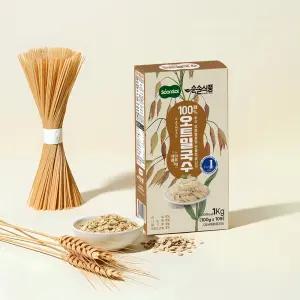 순솔 100% 오트밀국수 1kg (100g x 10봉) 글루텐프리 파스타면 고단백질 제로슈가 무가당 무첨가물 오트밀면