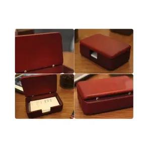 명함집 원목 탁상용 명함케이스 마호가니 111x73x39 우드홀더 명함지갑
