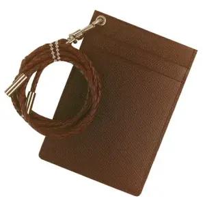 한국폼텍 웍스 목걸이형 천연소가죽 슬림 카드지갑-브라운 선물