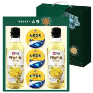 백설 소망5p (백설카놀라유2병+ 참치캔3) 명절선물 설날선물세트