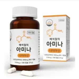 배석철의 아미나 비타민B3 미국산 고함량 나이아신아마이드 500mg