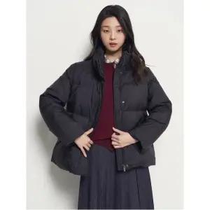 [국내백화점]  빈폴 레이디스 하이넥 쇼트 다운  블랙 BF5X38P025 따뜻한  숏패딩