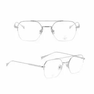 안경테 실버 투브릿지 잠자리테 오버사이즈 남녀공용
