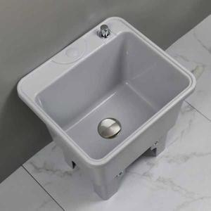 학교 밀대 걸레빠는통 40회색 배수 수동 세척통 걸레통 화장실