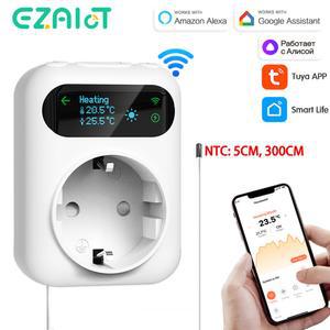 WIFI 소켓 온도 조절기 냉각 원격 스위치 ALEXA 컨트롤러 콘센트 난방 220V 타이머 플러그 디지털