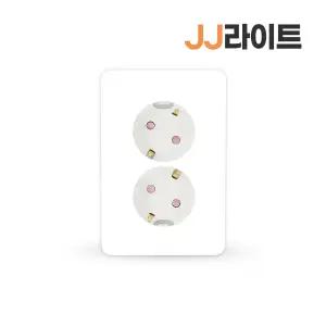 상도 매입 2구 콘센트 올리비아 화이트