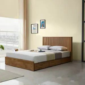 (수도권무료) 보루네오 원목 템바몰딩 3서랍 수납벙커침대 킹K (매트제외) BJ5409