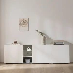 (수도권무료) 높이60cm LPM 거실다용도TV 2100수납장세트 (600+1500) BJ3254