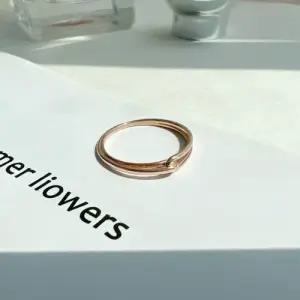 크로스 매듭 반지 가드링 14k로즈골드4호 WCA6523