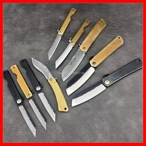 다기능 히고노카미 접이식 칼 전술  전투 포켓 나이프 야외 캠핑 사냥 생존 EDC 유틸리티 도구