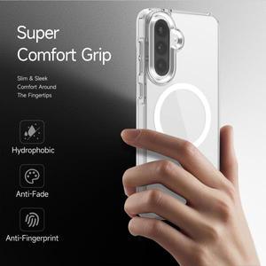 크리스탈처럼 투명한 자석, 고투명 자석 TPU 폰 케이스 삼성 갤럭시 S25 FE / S25 엣지 / S24 FE용