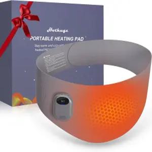 생리통 를 위한 휴대용 온열 패드 열 및 진동 마사지 기능이 있는 무선 착용 생리대 충전식 고속 난방 복부