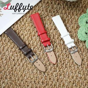 부드러운 초박형 PU 가죽 시계줄 16mm 18mm 20mm 22mm 매끄러운 시계 스트랩  남성 비즈니스 손목밴드