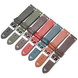 빈티지  18mm 19mm 20mm 22mm 오일 왁스 가죽 시계 스트랩 시계줄 세이코 삼성 갤럭시 밴드 남성용 팔찌