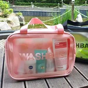 목욕가방 메쉬 방수 트윈 2단 수영가방 핑크 대형-WFIM3I1