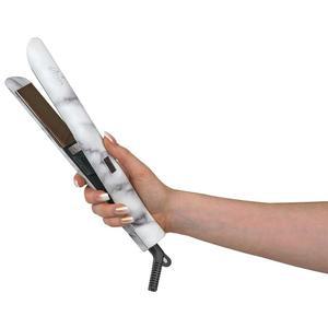 아리아 뷰티 1인치 적외선 대리석 디지털 스트레이트, 이온 기술이 적용된 플랫 아이언, 음이온으로 곱슬거림 감소, 3년 보증