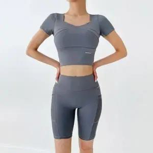 여름 스포츠 크롭반팔 운동용 휘트니스블라우스-WFINNG9