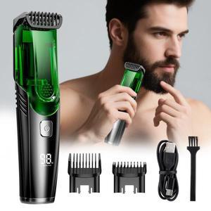 Electric Shaver For Men Cordless Vacuum Beard Trimmer Rechargeable Waterproof Sideburns Hair Clipper
