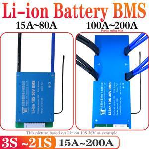 리튬 이온 BMS 보호 밸런스 보드 3.7V 셀 3S 4S 12V 6S 7S 24V 10S 36V 48V 60V 18S 20S 21S 72V 30A 50A