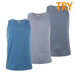 [TRY]트라이 남성 순면 민소매 런닝 메리야스 난닝구 퍼스트 3매입 패턴U