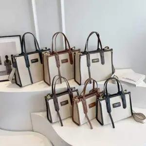 [콩심팥심]모던 사각 캔버스 크로스백 S 여성 토트백 숄더백 캉골슬링백