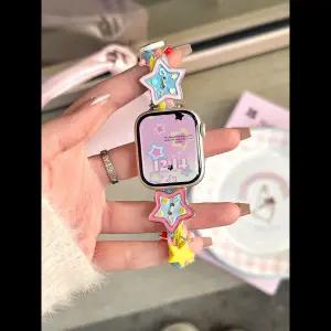 애플워치 울트라 11 10 9 8 7 6 SE 5용 Y2K 스타 버튼 스트랩 메탈 브레이슬릿 밴드 아이워치 49mm 46mm 41