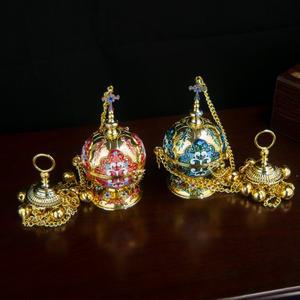 HTISOK 정교회 향로 벽걸이 세트 금속 내부 라이너 포함 종교 장식 용품