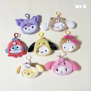 산리오프렌즈 정품 동전지갑 에어팟파우치 심플한패턴 세련배색컬러 비비드한