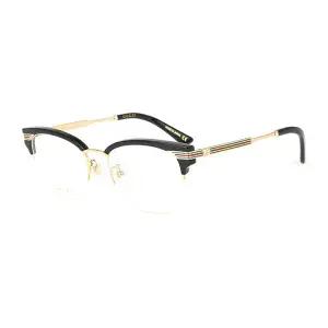 구찌 명품 안경테 GG0201O 001 라운드 하금테 여자 남자 안경