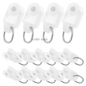 플라스틱 자동 커튼 브래킷 슬라이딩 그루브 롤러 가이드 레일 고정 후크 하드웨어 액세서리 50개