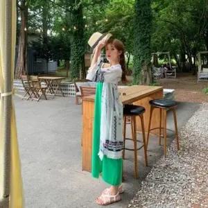 롱 쿨 오리엔탈 가디건 벤디스 로브 여름 WD6BFCB