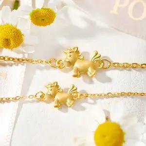 [뽀르띠] 순금 24K 1.875g 말띠 유니콘 체인 돌팔찌