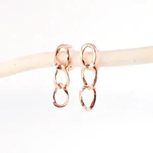 [오팔하우스] 14k 커브체인 드롭 원터치 귀걸이 OPNIE4707-1