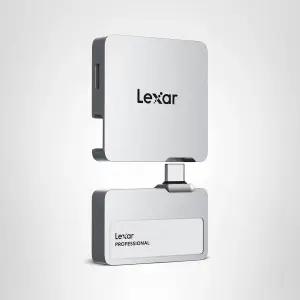Lexar 2TB 프로페셔널 Go 휴대용 SSD(허브 포함) 4K 60fps ProRes 최대 1050MB /s USB 3.2 2세대 러기드