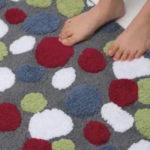 부드러운 디자인 러그 욕실 현관 발매트 돌맹이 40x60 WFIROBX