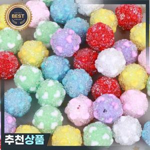 DIY 목걸이 팔찌 귀걸이  부적 캔디 러브 하트 폴리머 클레이 아크릴 비즈 주얼리 제작용 18mm 1 개 3 5 개