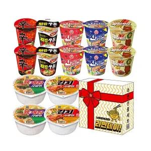 과자탐험대 리본선물박스 소컵라면 14개세트,1호