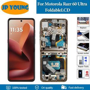 모토로라 레이저 60 울트라 LCD 디스플레이 XT2551-6 터치 스크린 디지타이저용 7.0인치 AMOLED 폴더블 LCD