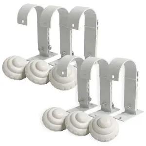 [알티피아]2단 1+1 알미늄 커튼브라켓 (K-354 화이트) 커텐봉 링