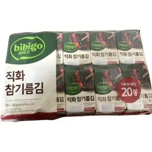 비비고 직화 참기름김  90g x 3개