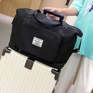 고정 보스턴백 확장형 접이식 TRAVEL 캐리어 여행 일 일상 고정 확장형 보스턴백 블랙