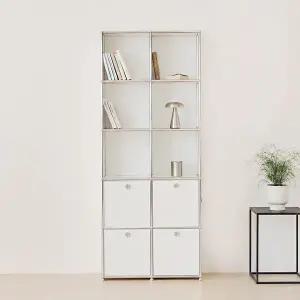 포스트모던 발렌 2X5 미드센츄리 5단 책장 800 C3 (4도어)