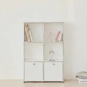 포스트모던 발렌 2X3 미드센츄리 낮은 책장 800 3단 C3 (2도어)