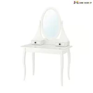 이케아 HEMNES 원형 거울이 달린 화장대