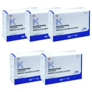 한창메딕 케이 이소 스틱스왑 1박스(50팩) X 5개 이소프로판올 일회용 드레싱 면봉 상처소독