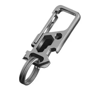 티타늄 키체인 멀티툴 캠핑 자동차 카라비너 비상용 도구