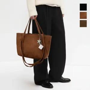 남녀공용 리니어 스웨이드 숄더백 3COLOR