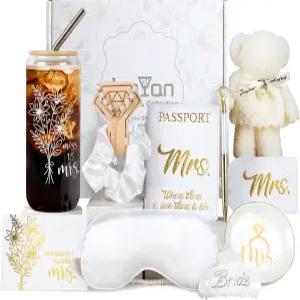 신부를 위한 조이안 신부 샤워 선물 신혼부부 신부와의 약혼 10개 여성을 상자 미래의 아내 약혼자